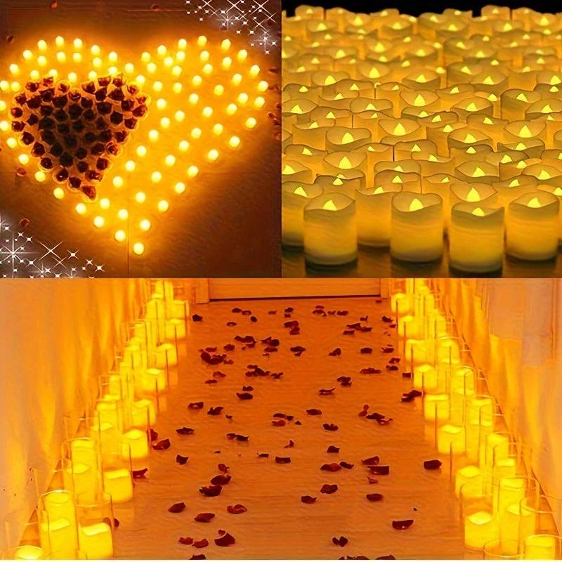 Tealight Candles Flickering Warm White Battery Operated