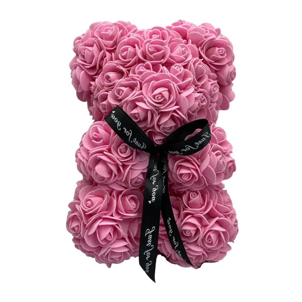 Teddy Bear Foam Rose 9.8 Inch Multiple Colors