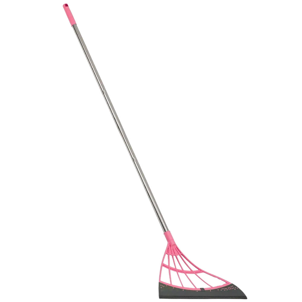 Telescopic Rubber Broom 53 In Reach Hair-Pulling Blade
