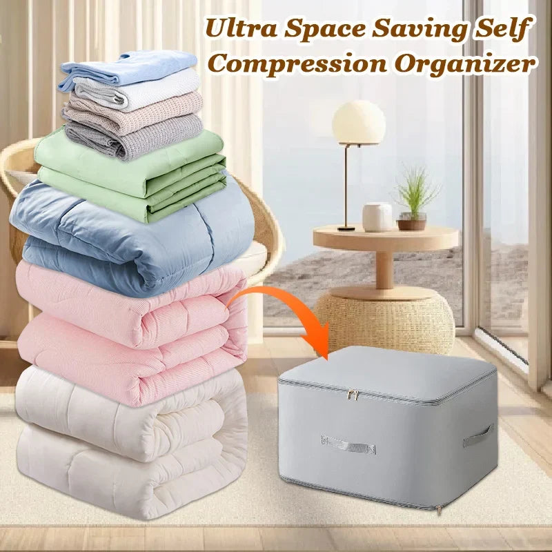 Textile Storage Bag Compression Zipper Moisture-Resistant Ripstop Polyester