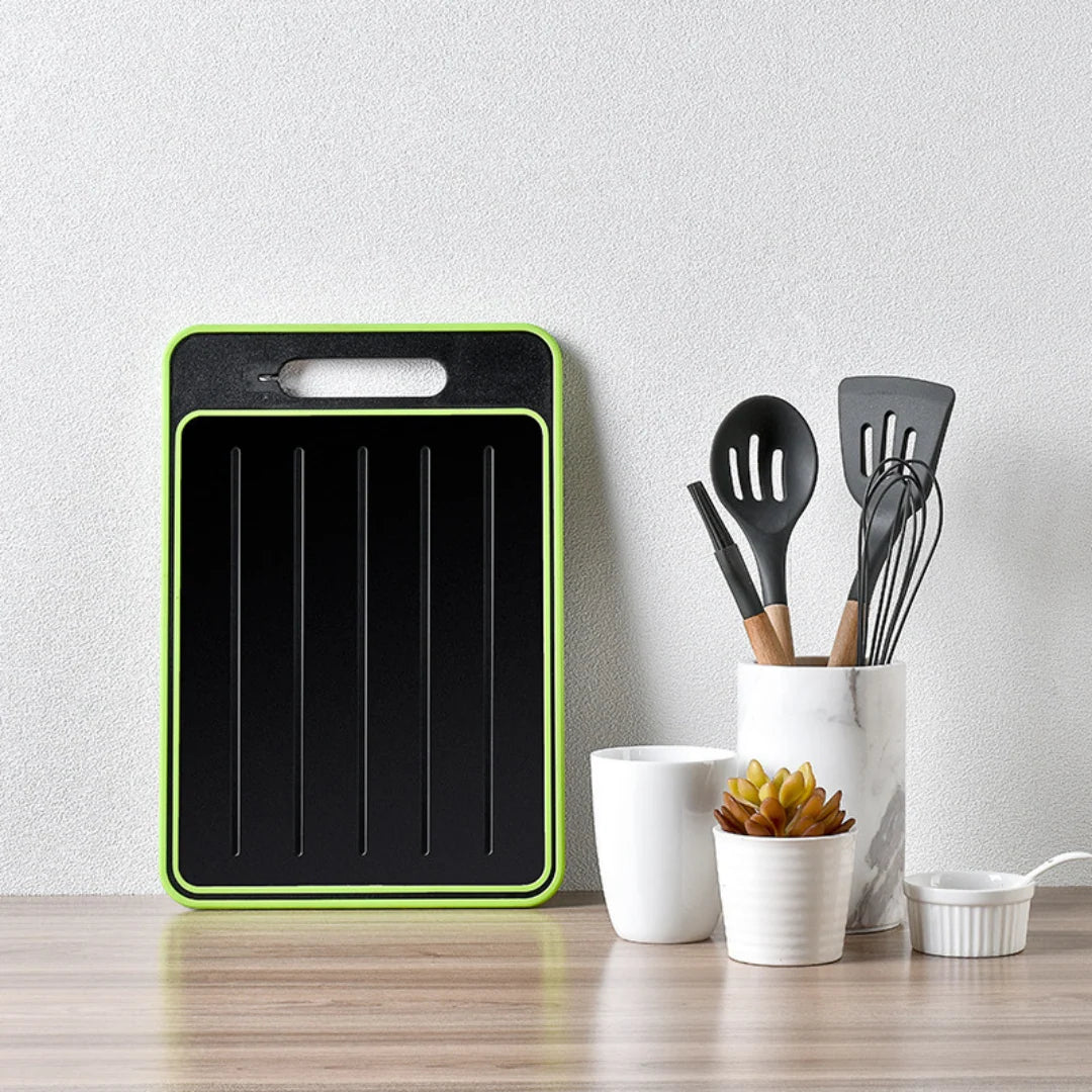 Thawing & Cutting Board Ridged Thaw Surface Juice Groove