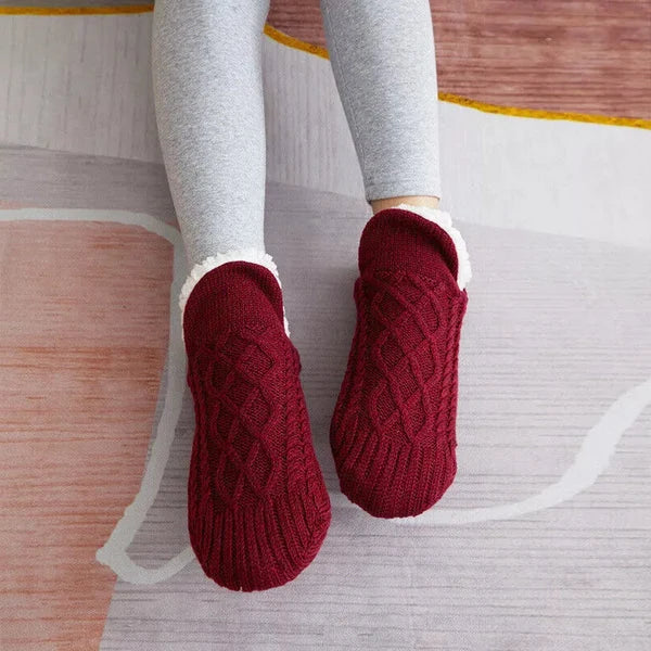 Thermal Socks Layered Knit Non-Slip Stretch Cuff