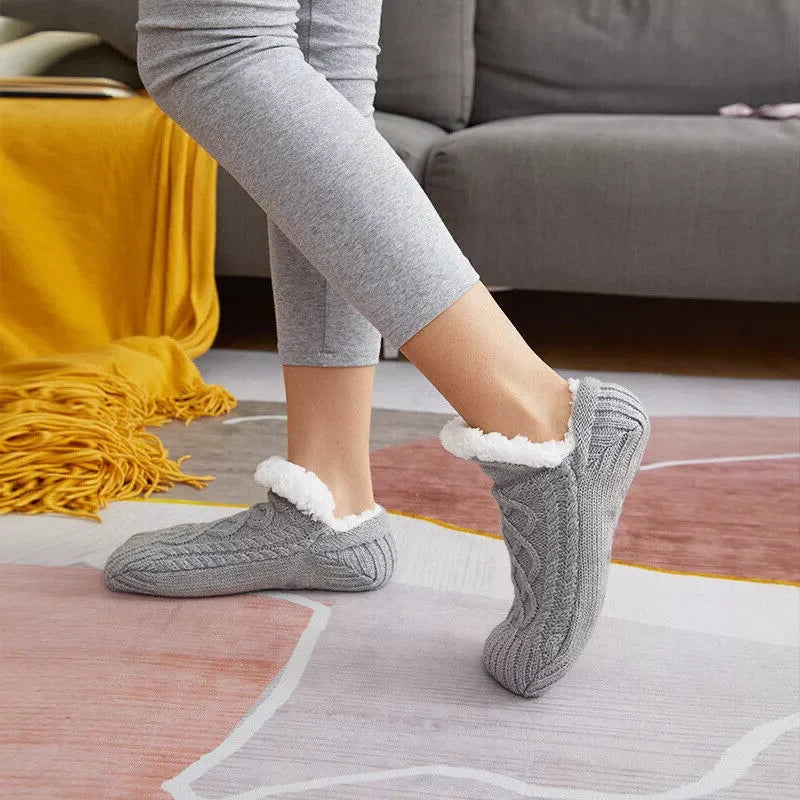 Thermal Socks Layered Knit Non-Slip Stretch Cuff