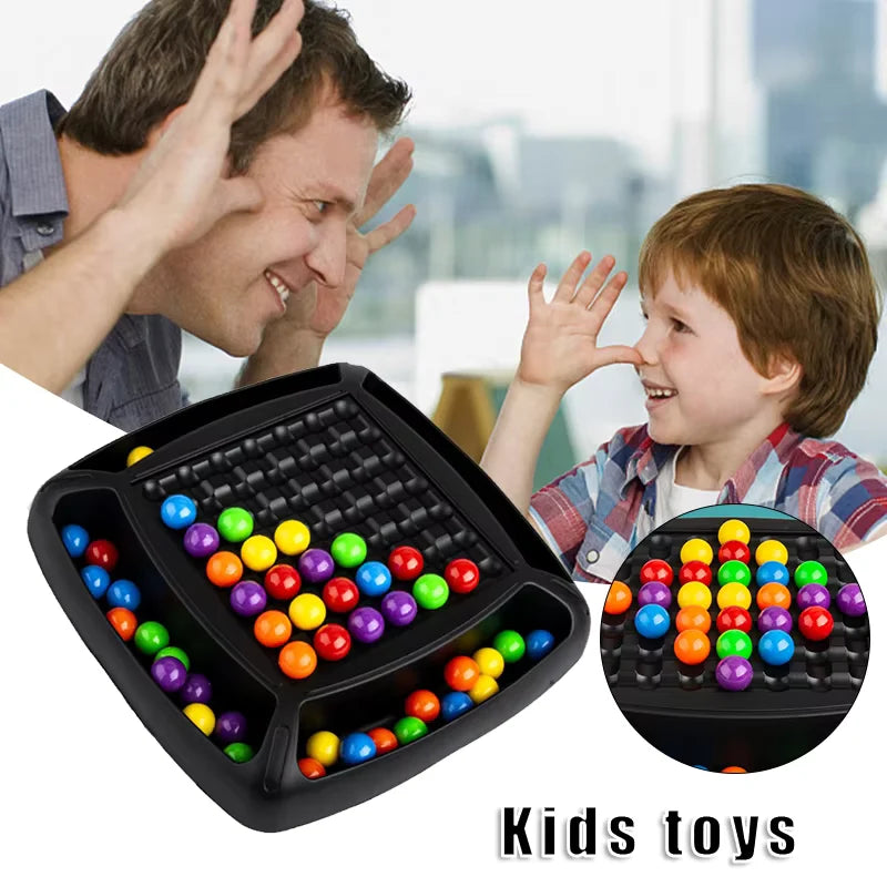 Toddler Bead Game Educational Color-Matching 80 Beads & Storage Bag