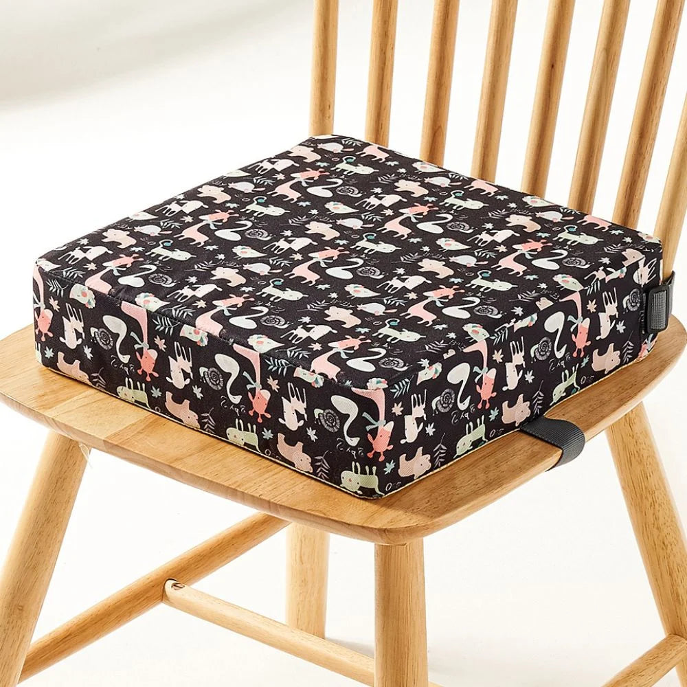 Toddler Booster Seat Adjustable Height & Foldable Removable Cover