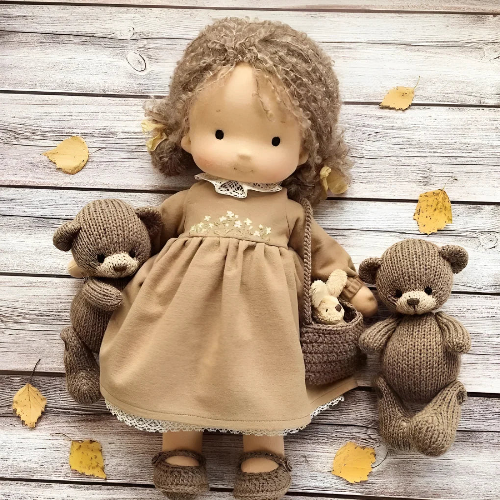 Toddler Cuddly Doll Hypoallergenic Cotton & Wool Stuffing