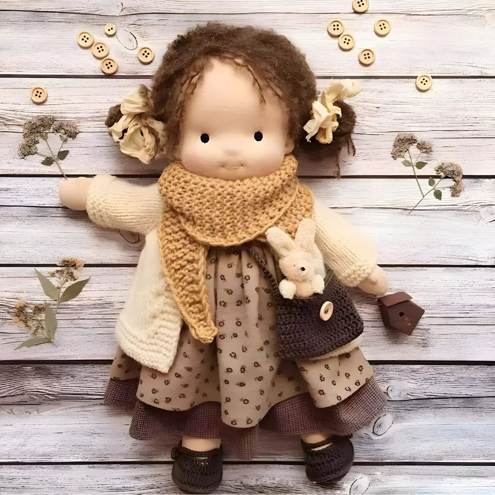 Toddler Cuddly Doll Hypoallergenic Cotton & Wool Stuffing
