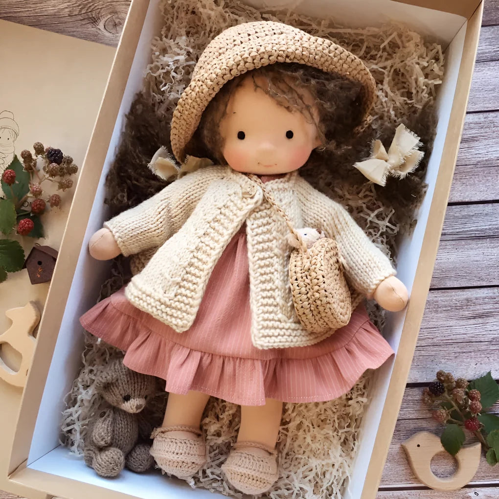 Toddler Cuddly Doll Hypoallergenic Cotton & Wool Stuffing