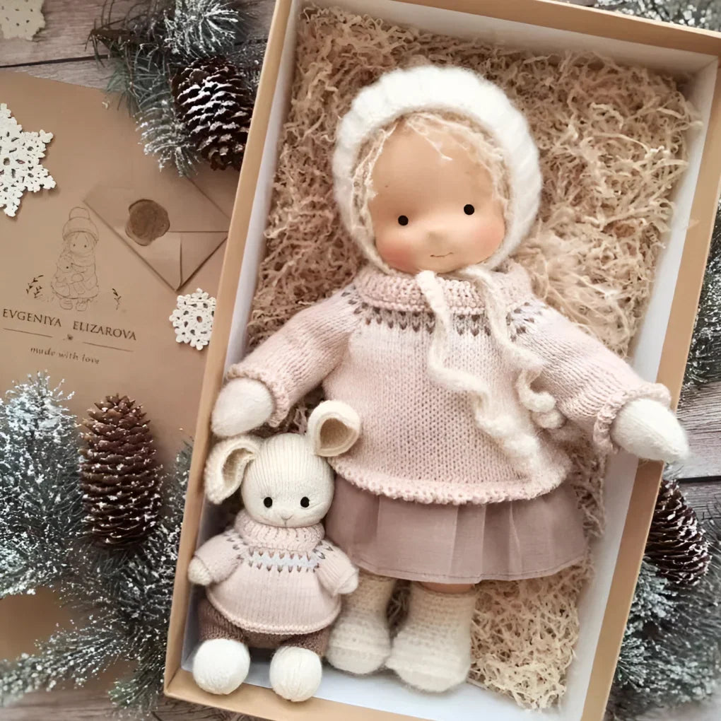 Toddler Doll Hypoallergenic Cotton Wool Stuffing Neutral Face Design