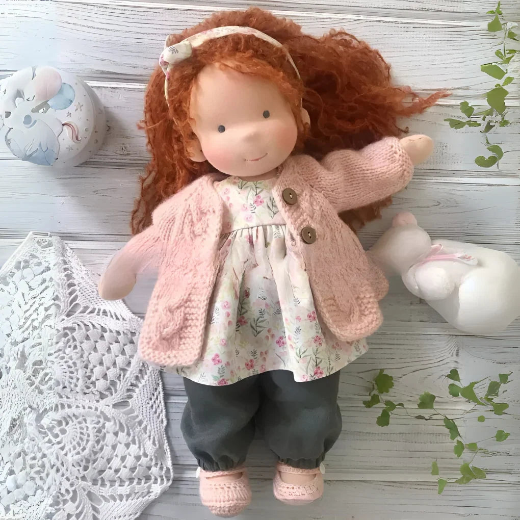 Toddler Doll Hypoallergenic Cotton Wool Stuffing Neutral Face Design