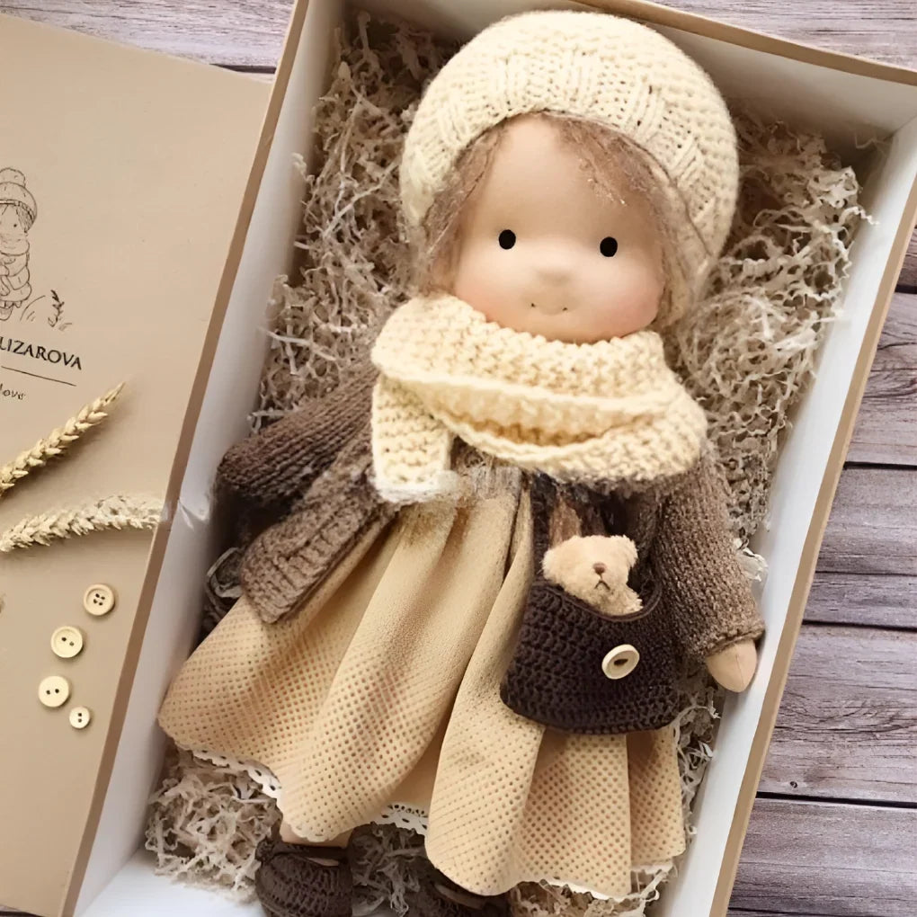 Toddler Doll Hypoallergenic Cotton Wool Stuffing Neutral Face Design
