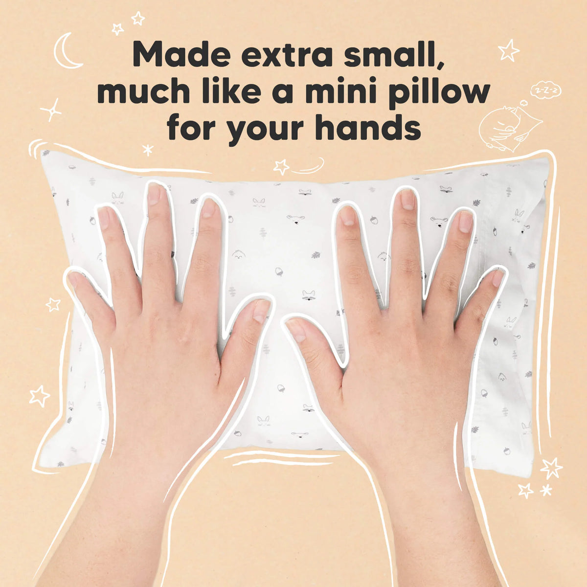 Toddler Pillow Cotton 9 x 13 Inch Machine-Washable Pillowcase Included