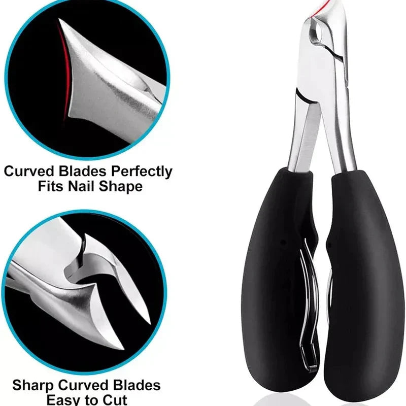Toenail Clipper High-Leverage Non-Slip Curved Blade