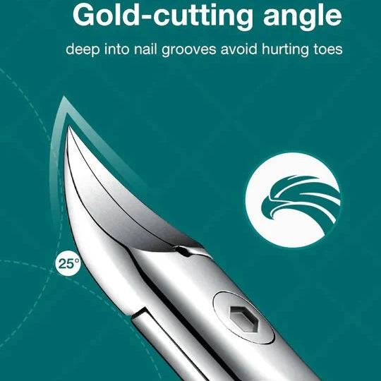 Toenail Clippers Ergonomic Non-Slip Grip Curved Stainless Blade