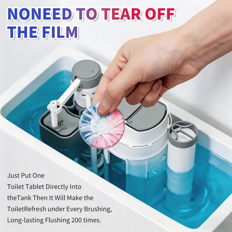 Toilet Cistern Tablets Dual-Action Bicolor Phosphate-Free & Septic-Safe