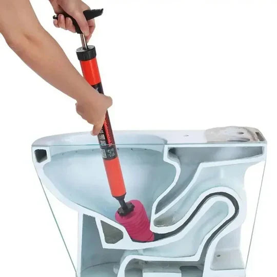 Toilet & Drain Plunger Air-Powered 120 PSI Stainless Steel