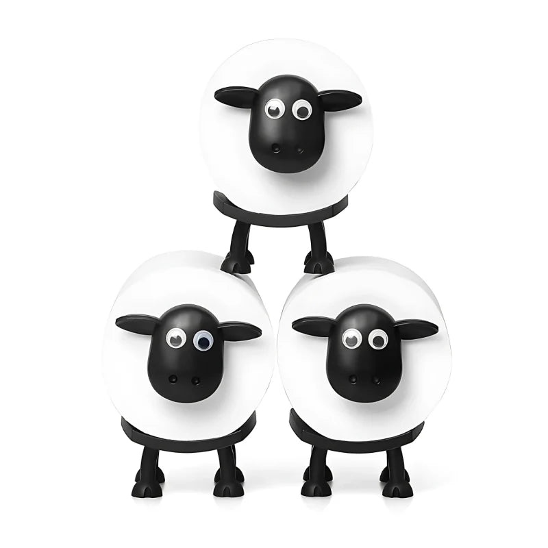 Toilet Paper Holder Sheep Design Compact & Space-Saving 3-Pack