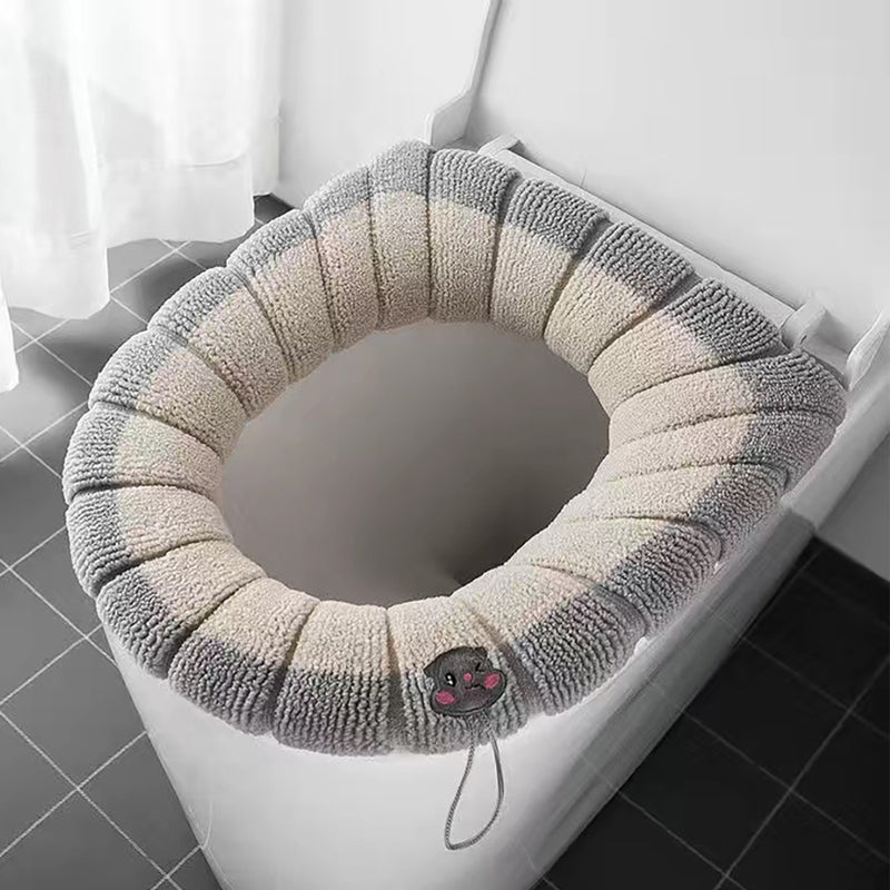 Toilet Seat Cover Stretch Fabric Pumpkin Pattern Machine Washable