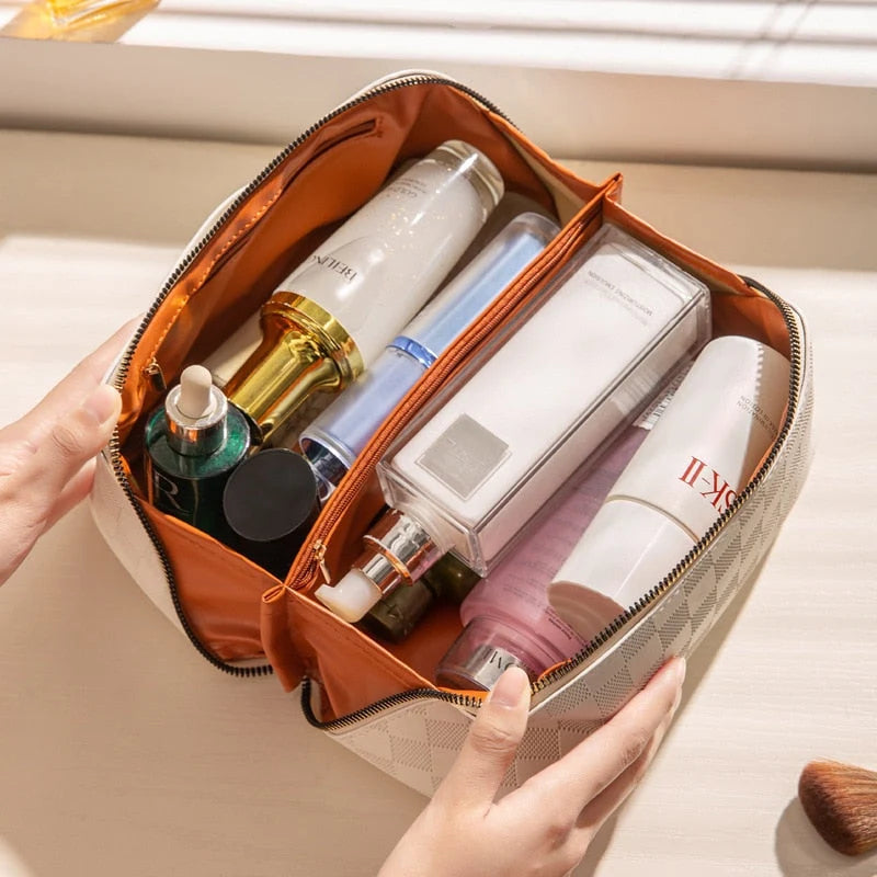 Toiletry Bag Wide-Zip Opening & Top Handle