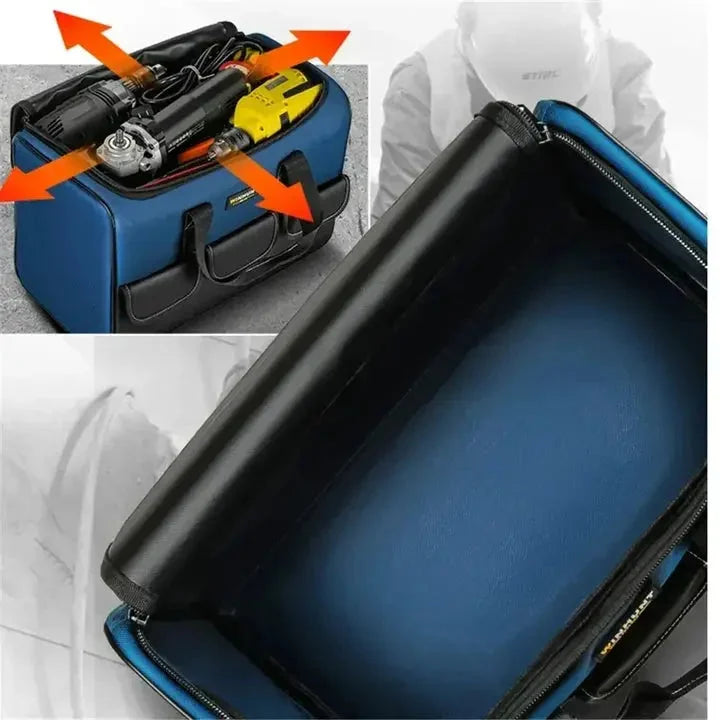 Tool Organizer Bag Self-Standing Multiple Compartments Waterproof Oxford Fabric
