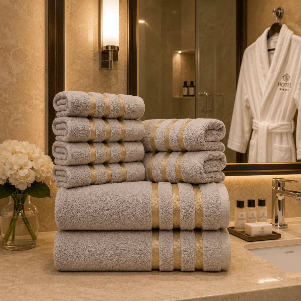 Towel Set Soft Absorbent 8-Piece Set