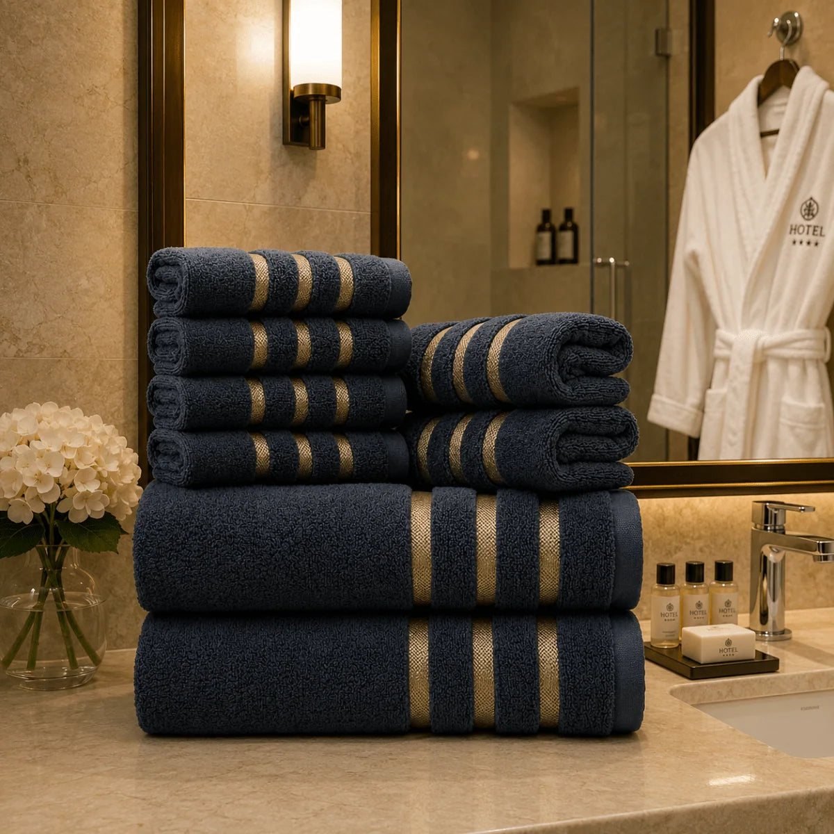 Towel Set Soft Absorbent 8-Piece Set