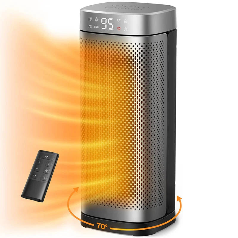 Tower Space Heater 1500W 70Β° Oscillation Remote & Touch Control