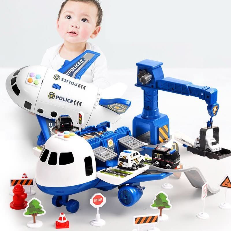 Toy Airplane Playset Non-Toxic ABS Three Vehicles