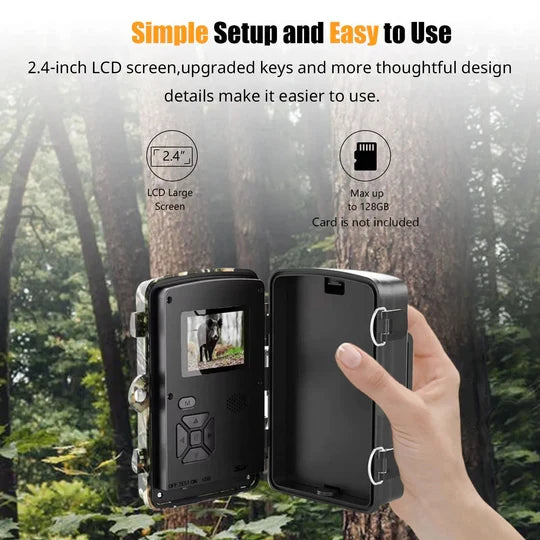 Trail Camera 1080P Full HD 16MP Night Vision Weather-Resistant