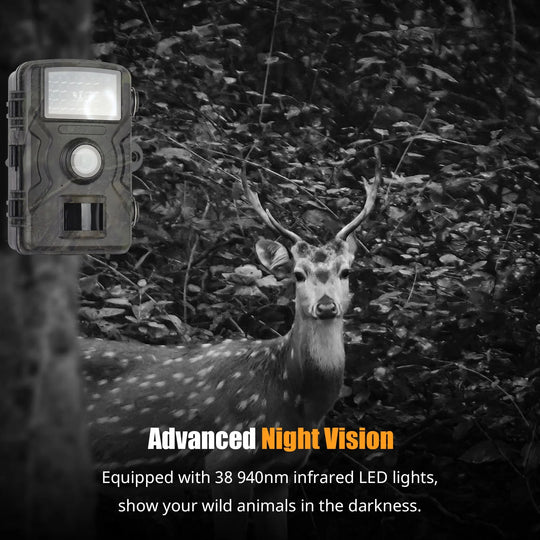 Trail Camera 1080P Full HD 16MP Night Vision Weather-Resistant