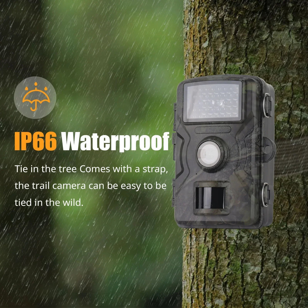 Trail Camera 1080P Full HD 16MP Night Vision Weather-Resistant