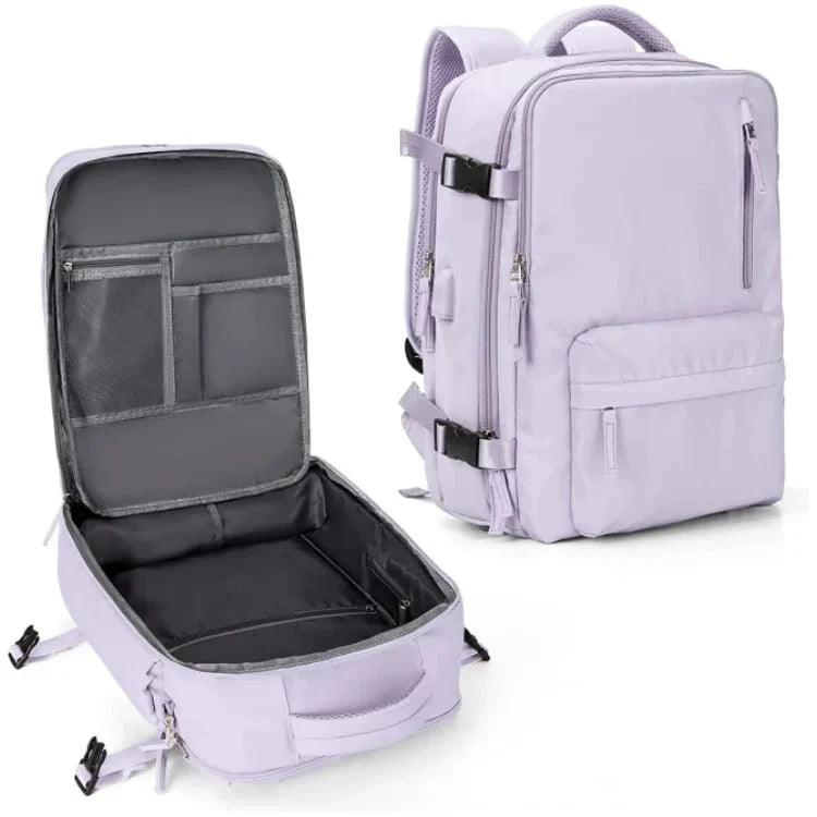 Travel Backpack Water Repellent USB Port Padded Laptop Sleeves