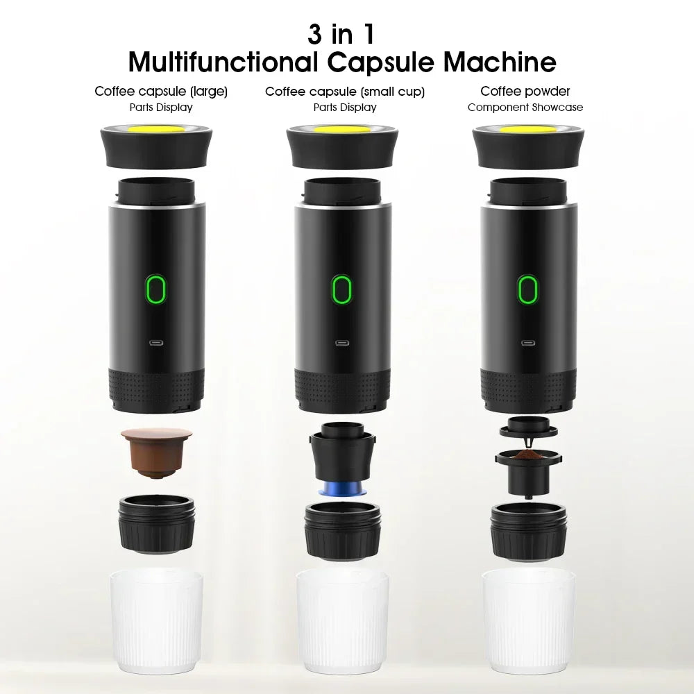 Travel Coffee Maker One-Button Wireless Compact