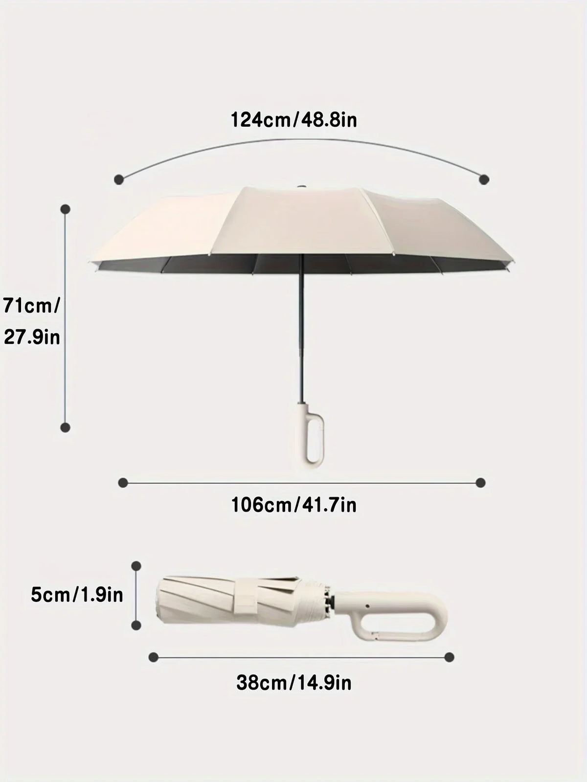 Travel Umbrella Compact Folding One-Touch Automatic Wind-Resistant Frame