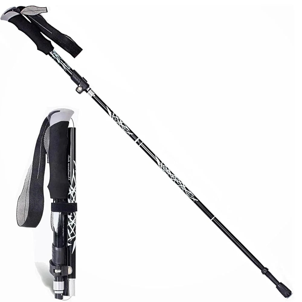 Trekking Pole Quick-Fold Lightweight Alloy Steel & Textured Grip