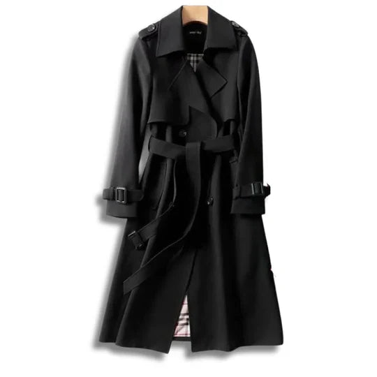 Trench Coat Full-Length Belted Water-Repellent Lightweight Warmth