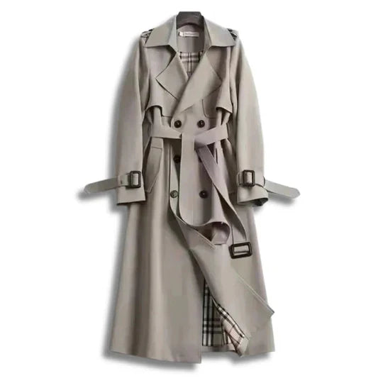 Trench Coat Full-Length Belted Water-Repellent Lightweight Warmth