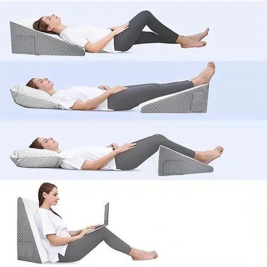 Triangle Wedge Pillow Contoured Support Removable Washable Cover