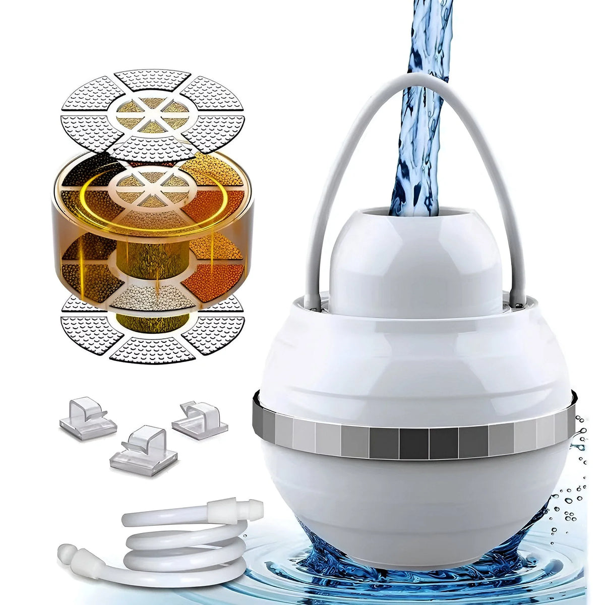 Tub Faucet Filter Multi-Stage Mineral 2,500 Gallon