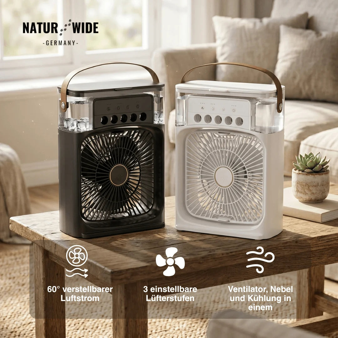 USB Air Cooler Humidifier Ice Tank & 7-Color LED