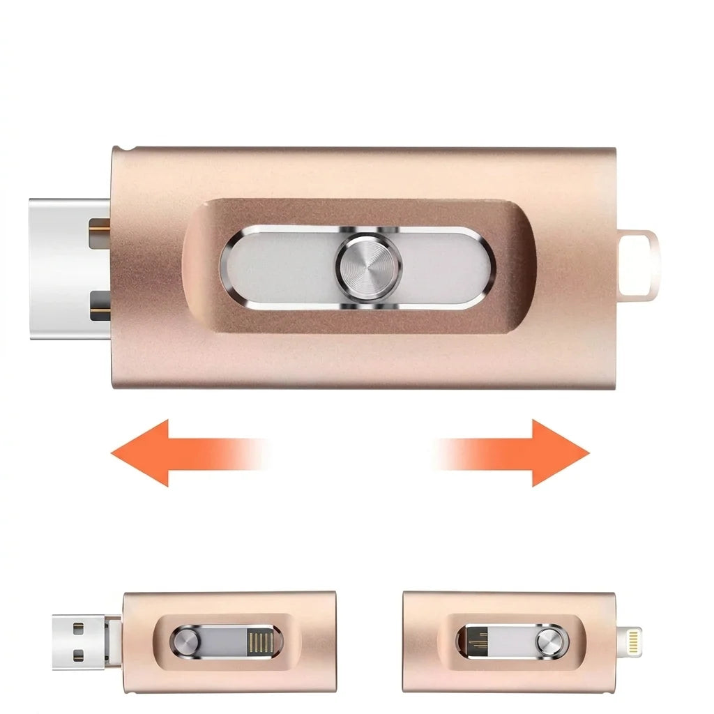 USB Flash Drive 3-in-1 Lightning USB-C & USB-A
