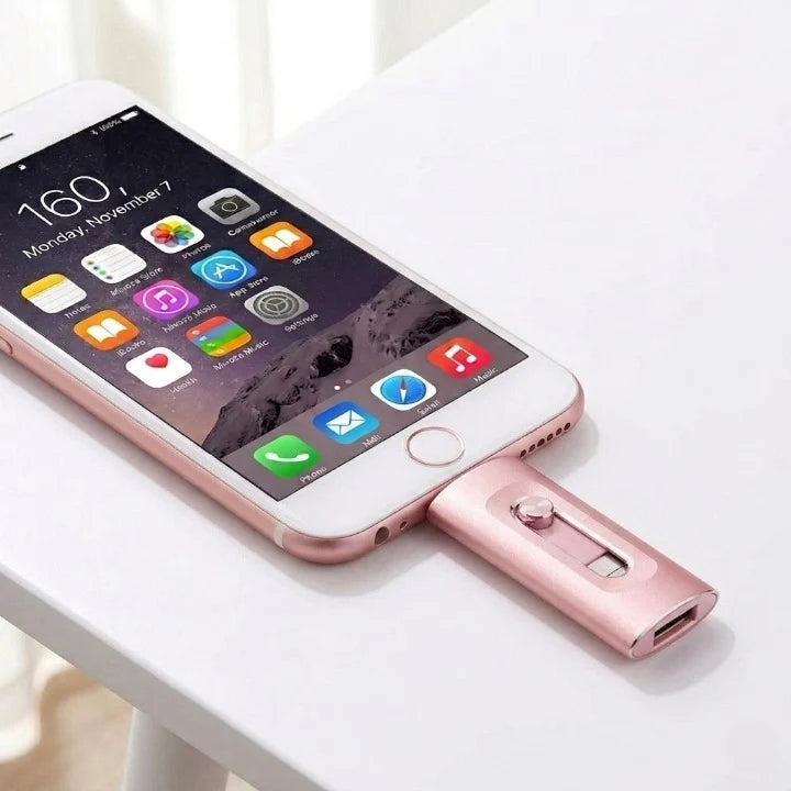 USB Flash Drive 3-in-1 Lightning USB-C & USB-A
