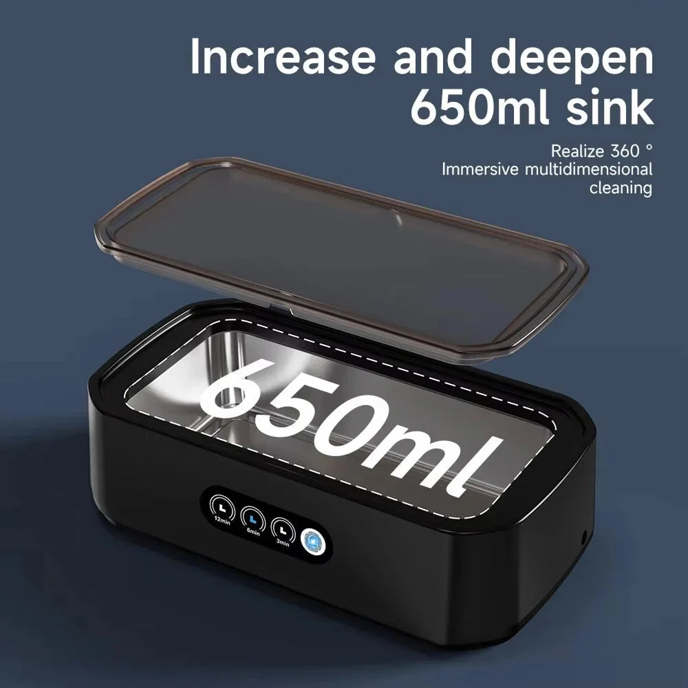 Ultrasonic Jewelry Cleaner 49 kHz Stainless Steel Tank