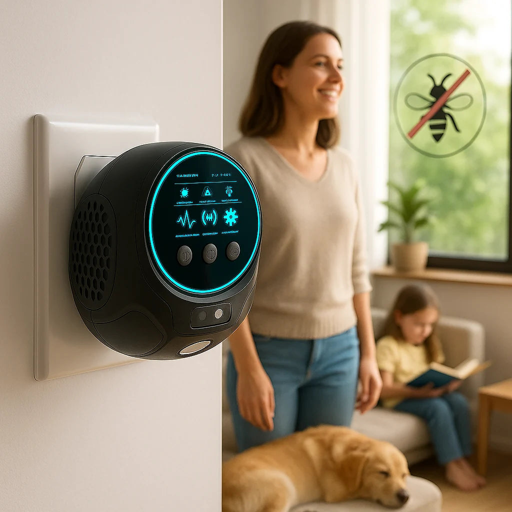 Ultrasonic Pest Repeller 4-Speaker Coverage Plug-In Chemical-Free