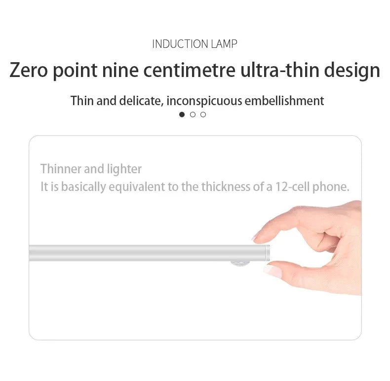 Under-Cabinet Motion Light Slim Magnetic USB-C Rechargeable