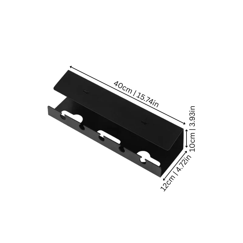 Under-Desk Cable Channel Clamp-On Hinged Lid 2-Pack