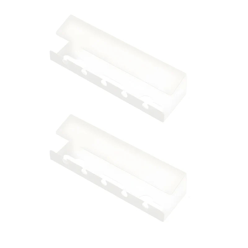 Under-Desk Cable Organizer Clamp-On No-Drill Hinged Lid 2-Pack