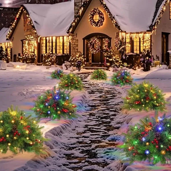 Urn Filler Dense Evergreen & LED Timer