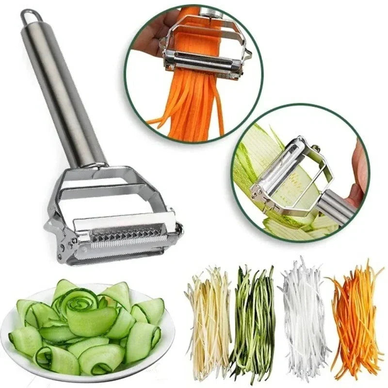Vegetable Peeler Dual-Blade Julienne & Smooth Stainless Steel Dishwasher-Safe