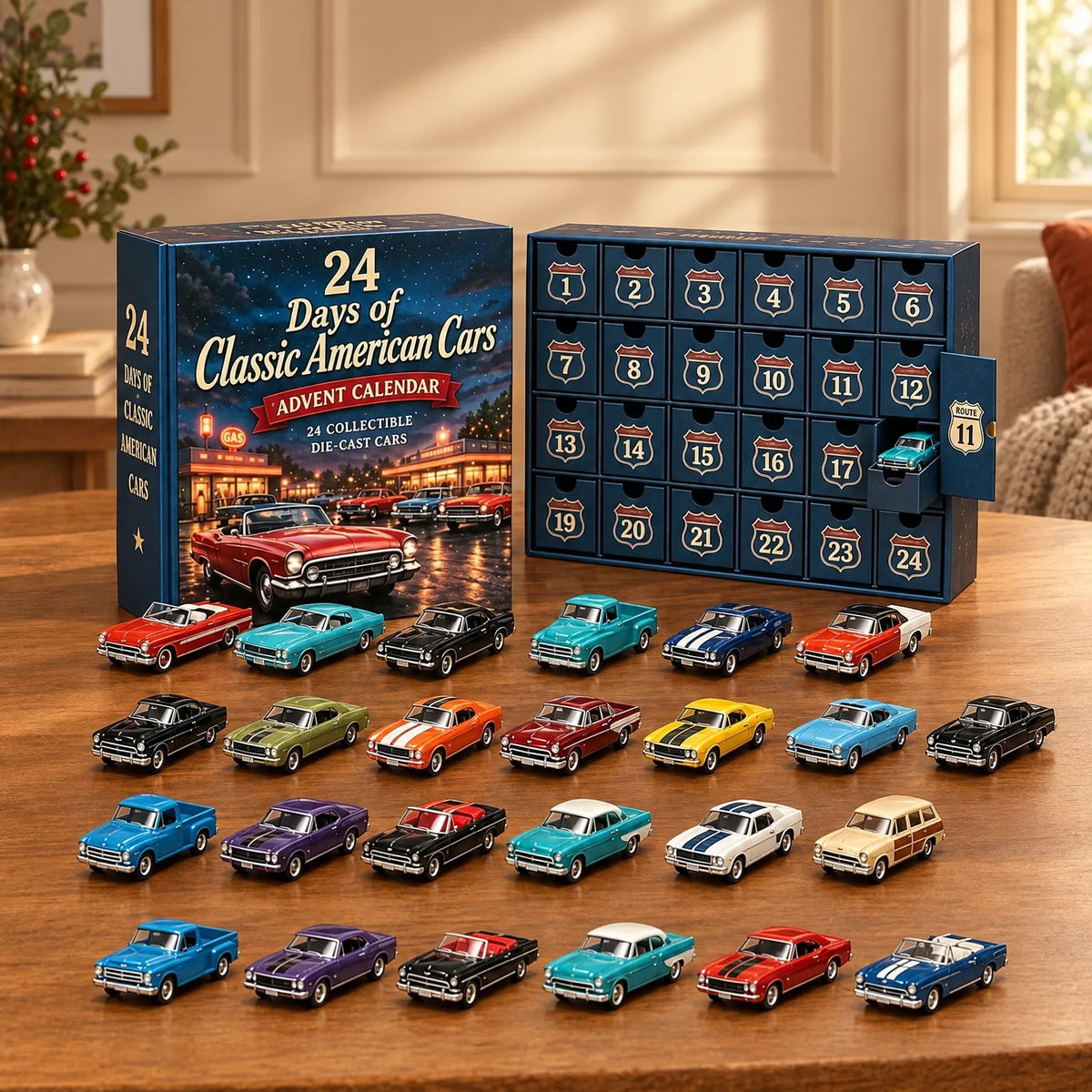 Vehicle Advent Calendar Die-Cast Metal 24 Models